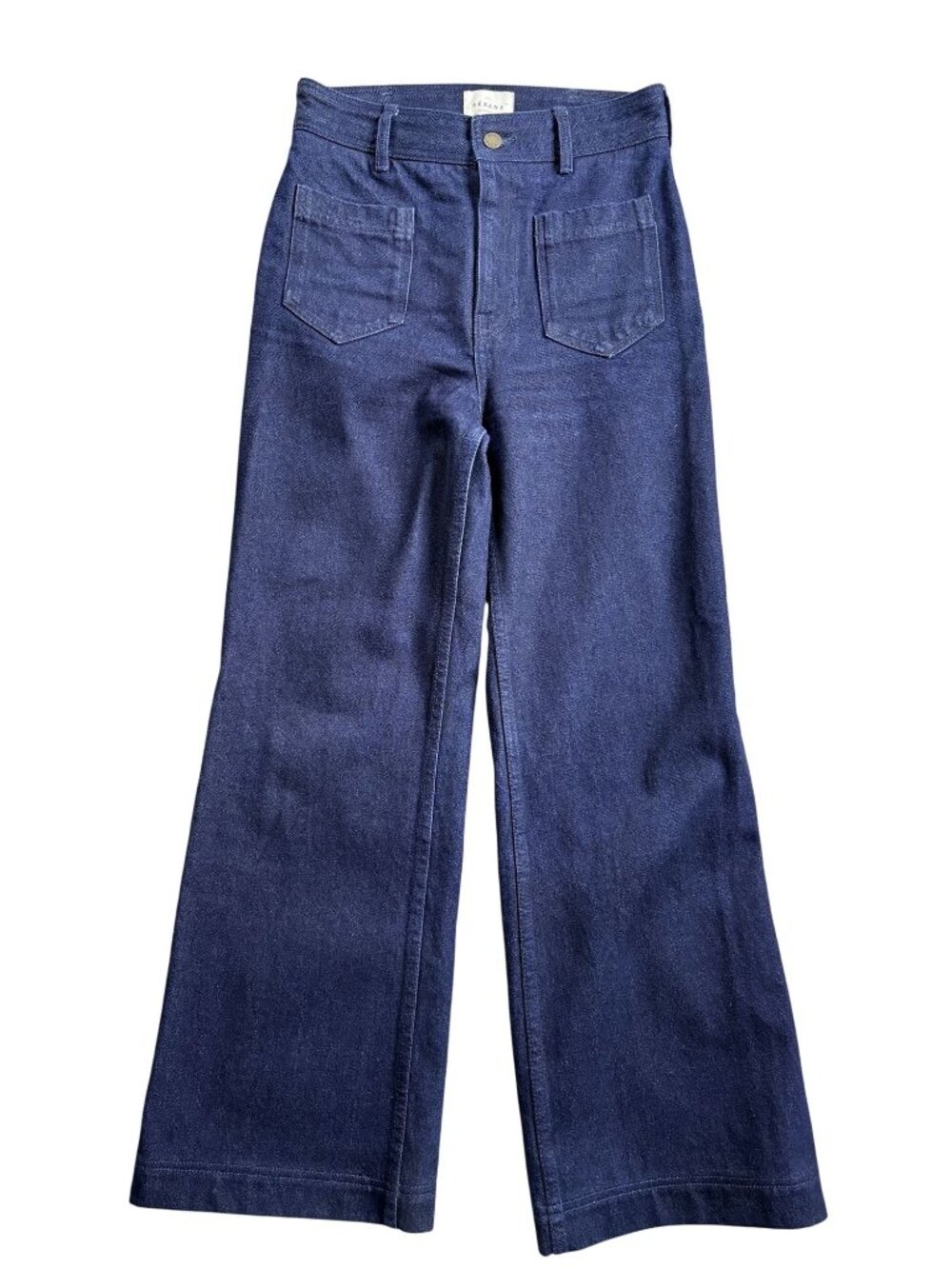 Sezane Wide Leg Cropped Denim Trousers FR36 US 4 26